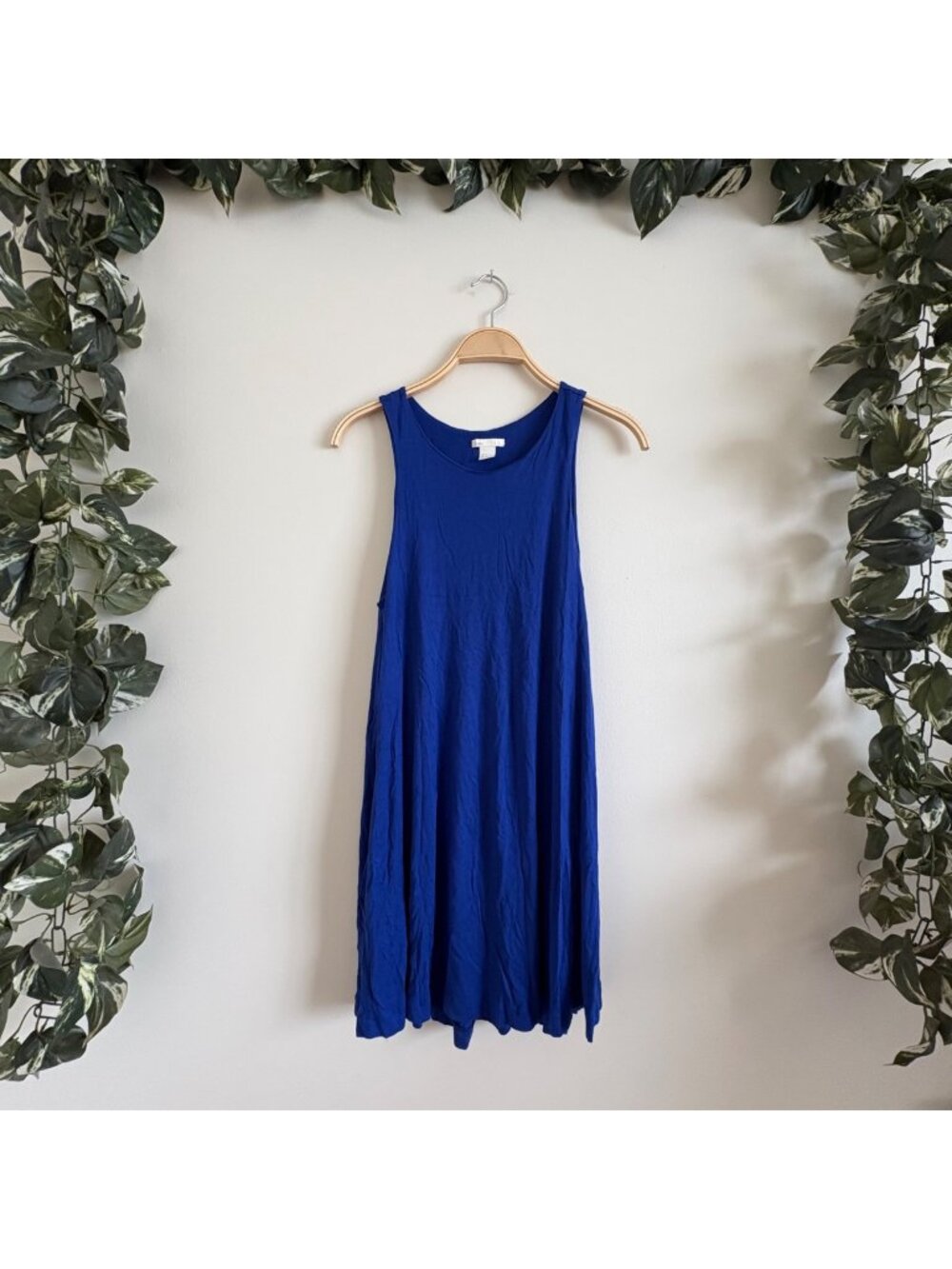 H&M Basic Scoop Neck Sleeveless Knee Length Dress Blue Women’s Size S